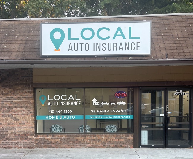 Local Auto Insurance storefront in Springfield, Massachusetts